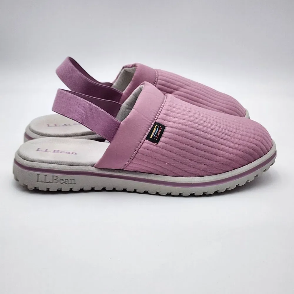 L.L. Bean Kids' Airlight Light Purple Slippers Elastic Strap Sz 5-6 Women's‎ 7-8